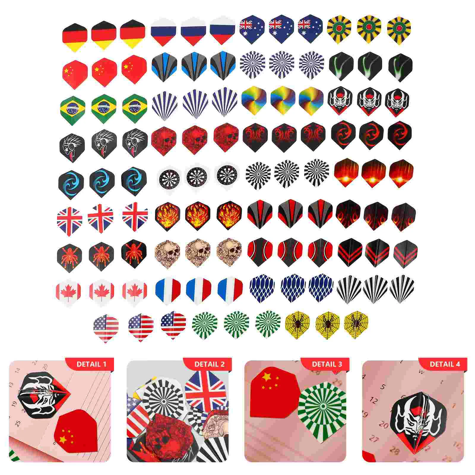 

105pcs Dart Flights 35 Styles Dart Dart Accessories Dart Tail