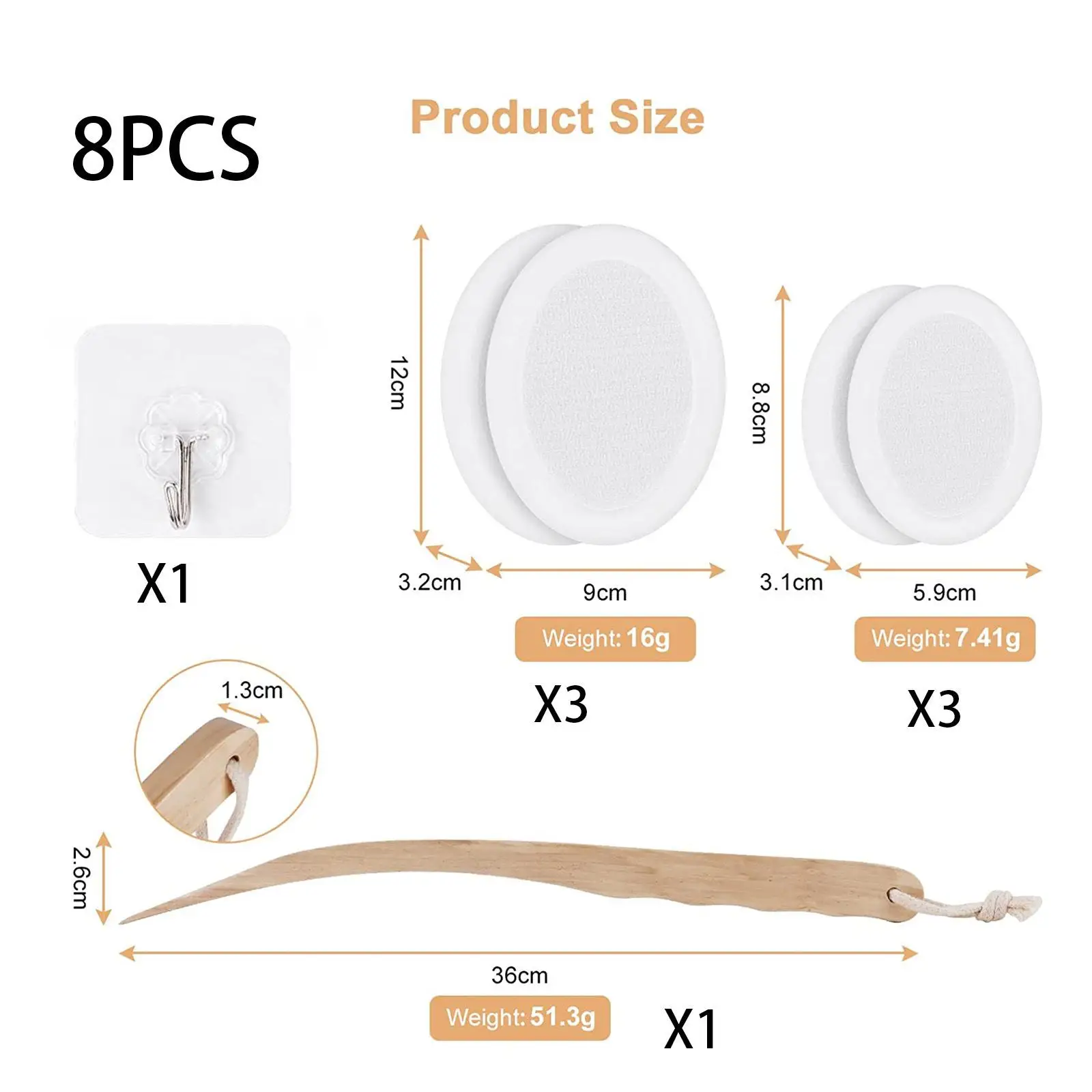 

Long Handle Shower Brush Detachable Body Brush Back Scrubber for Women Men
