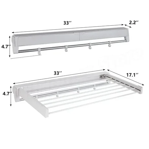 MZXM Складная настенная сушилка для белья белая 7 стержней