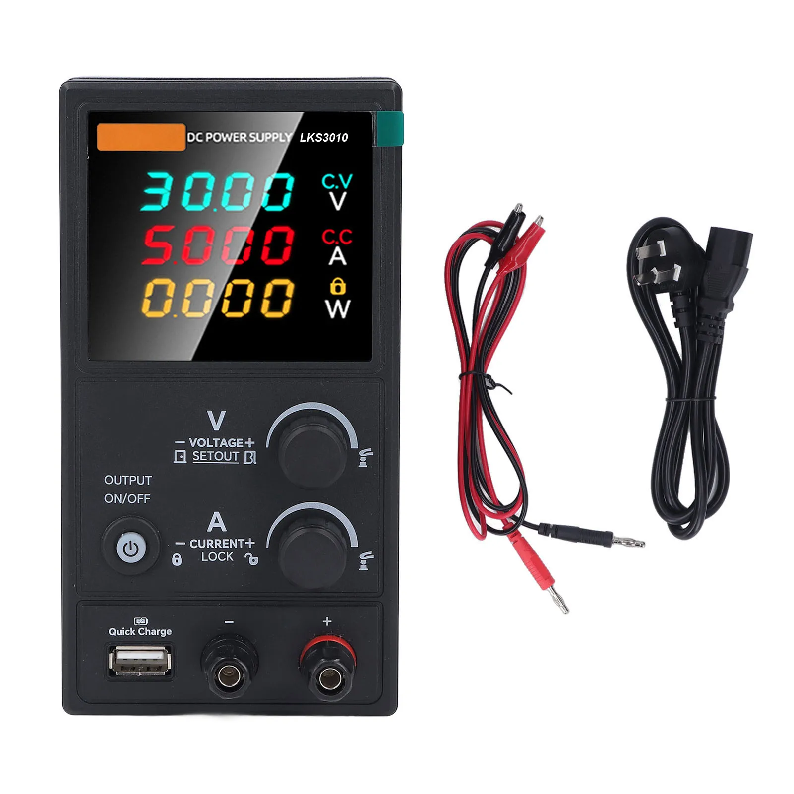 Переменный источник питания постоянного тока 0 ‑ 30V 10A Высокая точность 4-значный