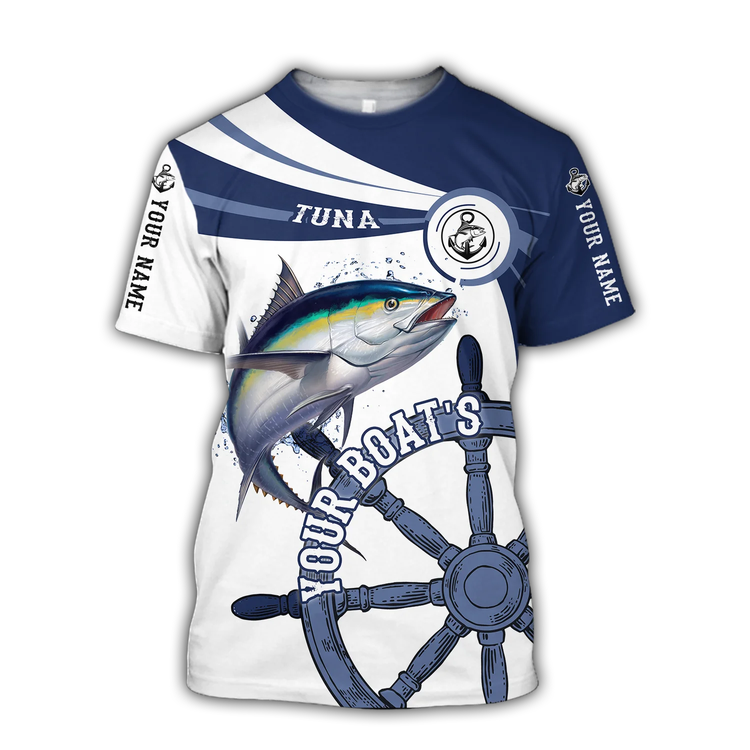 

Футболка мужская камуфляжная с коротким рукавом и 3D-принтом «рыба»