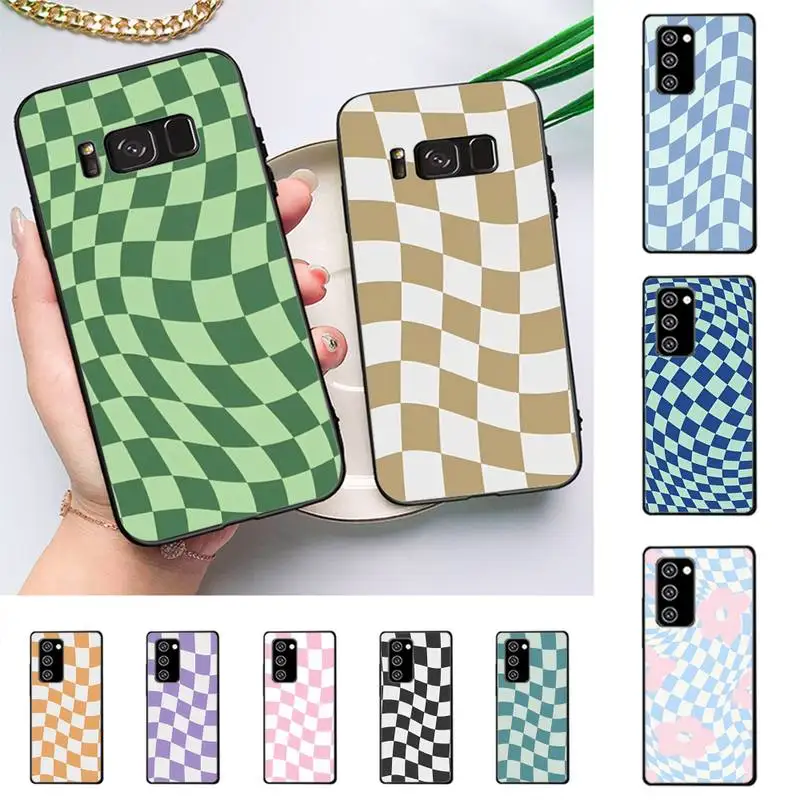 

checkerboard funny Phone Case For Samsung Galaxy Note 10Pro Note 20ultra cover for note20 note 10lite M30S Back Coque
