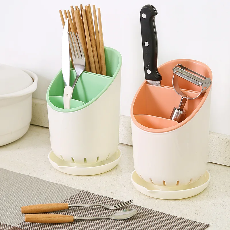 

Kitchen Supplies 1Pc Water Cutlery Rack Kitchen Organizer Multifunctional Cutlery Storage Rack Drain Kitchen Storage Rack