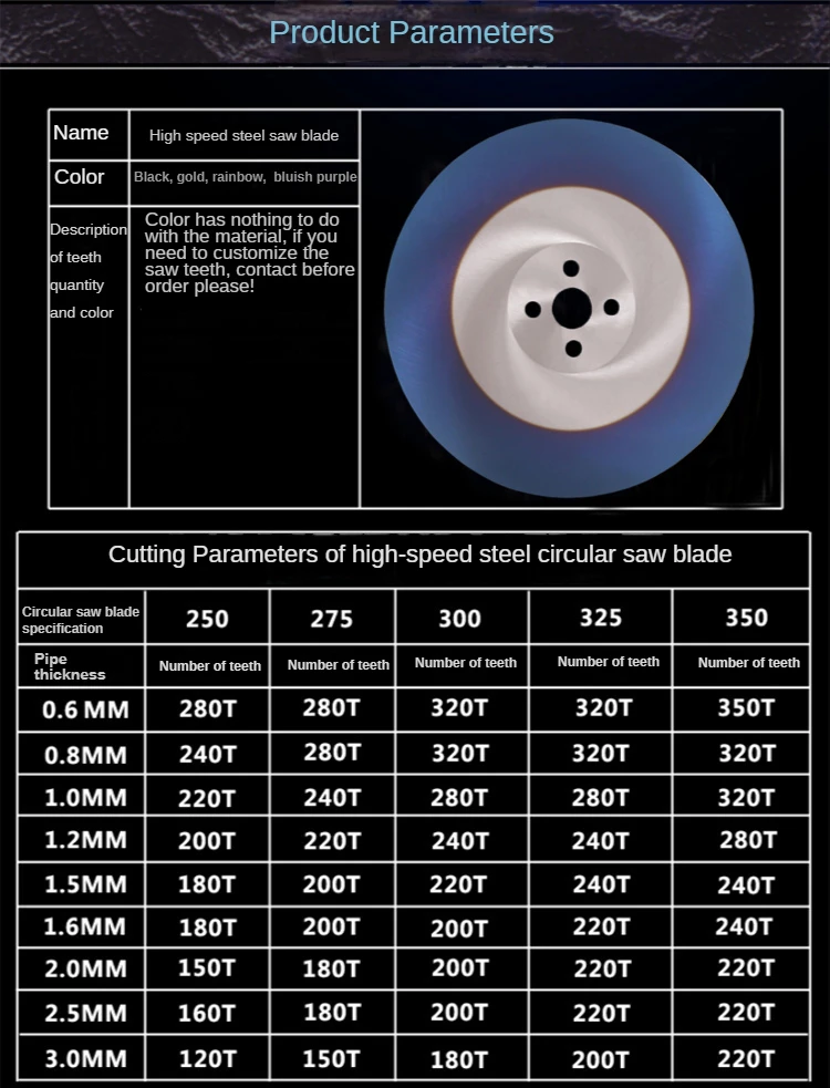 Полотно циркулярной пилы M42 для резки металла алюминия железа меди трубы из