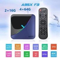 2022 best android tv box a95x f3 android 10 0 amlogic s905x3 rgb light 2 4g5ghz wifi 2g4g rom 16g 64g media player set top box