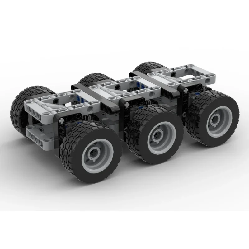 3 axled прицеп 119 шт. MOC высокотехнологичные автомобильные колеса Набор строительных