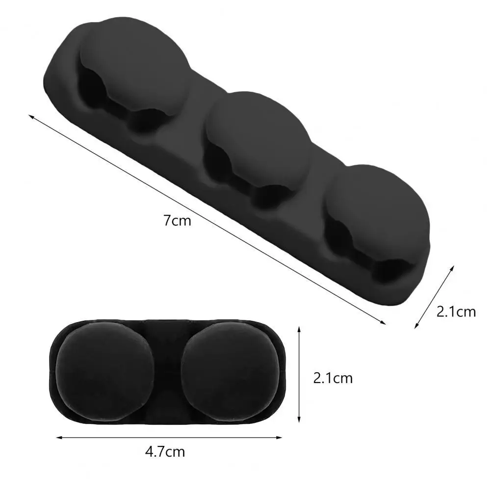 

Durable 4/6 Holes Flexible Wire Winder Cable Tie Fixer Silicone Self-adhesive