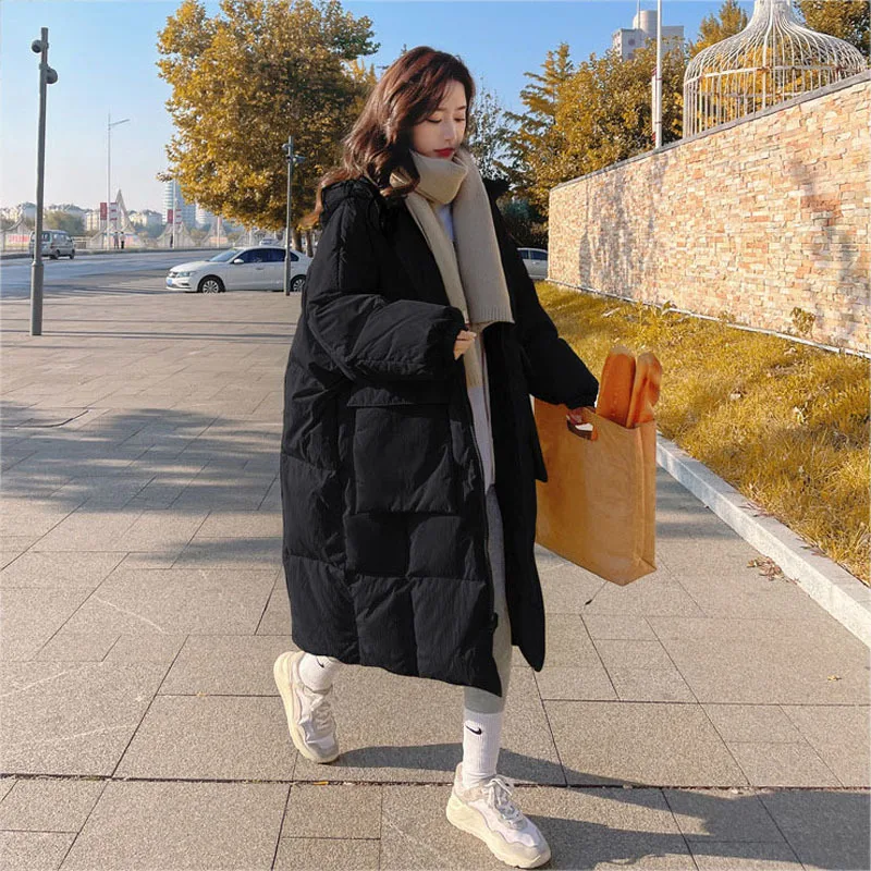 Women's Down Jacket Cotton Coat 2022 Winter New Warm Fashion Ladies Jacket Korean Version Of Long Loose Down Jacket Winter Women