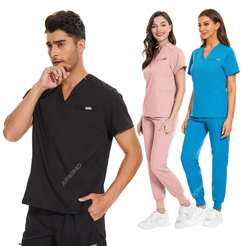 Эластичный мужской лабораторный халат для медицинских профессионалов набор