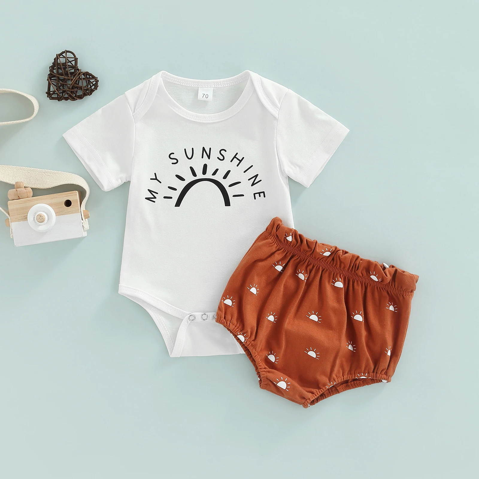 

Ma&Baby 0-18M Newborn Infant Baby Girls Clothes Set Sun Letter Print T-shirt Shorts Outfits Summer Costumes D01