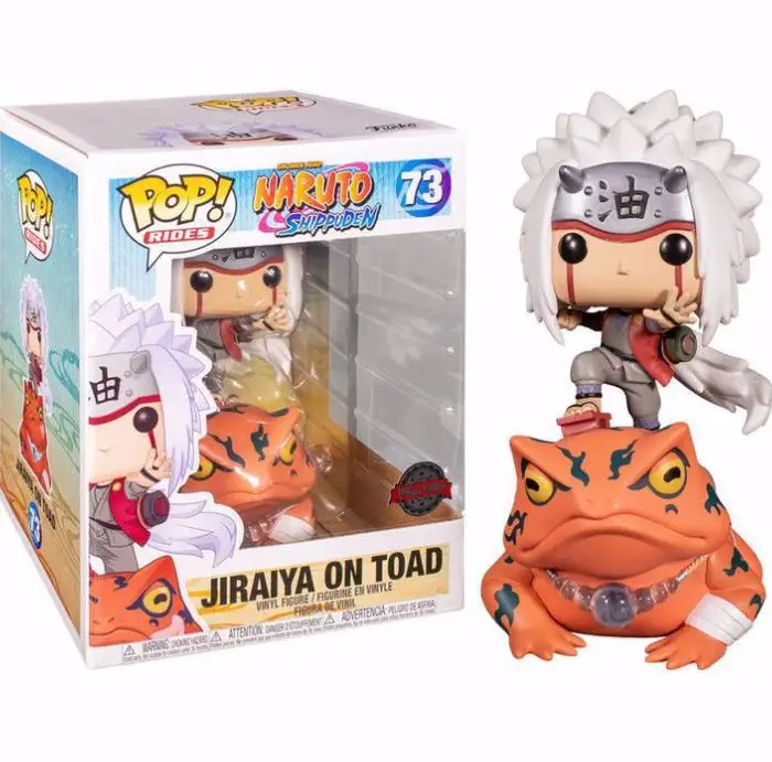 Наруто FUNKO POP JIRAIYA ON TOAD 73 # JIRAIYA 1025 # ITACHI с воронами Горячая тема Виниловая фигурка куклы экшн-игрушки Фигурки Модели игрушки