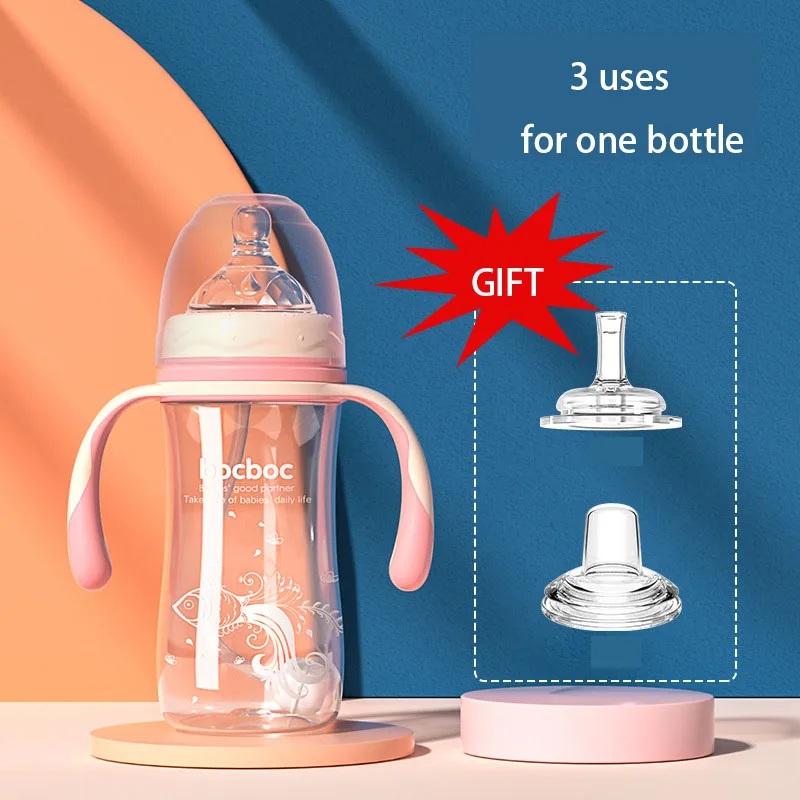 3 Uses for One Bottle Baby Bottle High Quality Pp Bottle for Baby Milk Bottle Feeding Bottle Cute Water Bottle for Child