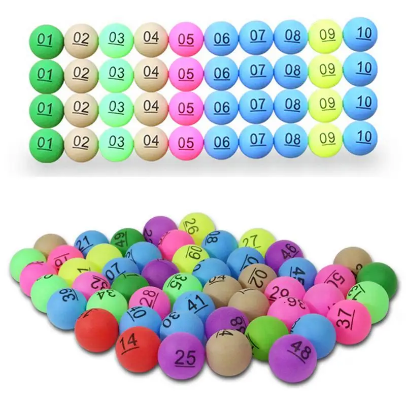 

50pcs Colored Ping Pong Balls 40mm 2.4g Entertainment Table Tennis Balls Mixed Colors for Lottery Game and Activity Cat Toys