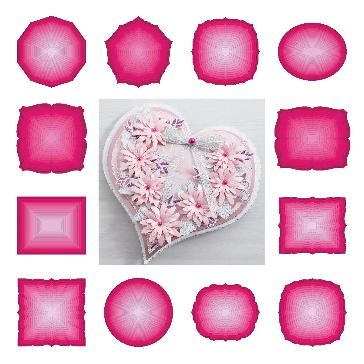

Square Oval Pentagram Metal Cutting Dies For Scrapbooking Paper Craft Handmade Card Album Punch Art Cutter 2022 New