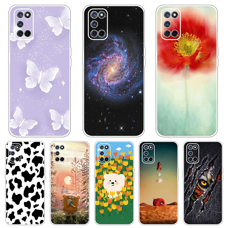 

For OPPO A52 A92 A72 Case Silicon Soft TPU Letters Alphabet Cute Cover For OPPO A 52 72 92 Phone Case OPPOA52 OPPOA72 Coque