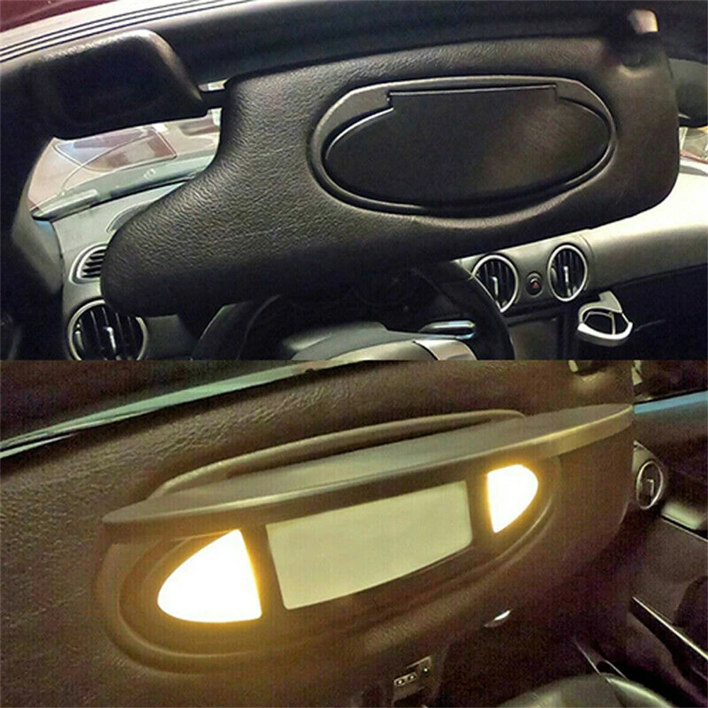 

​New Sun Visor Mirror Cover Black For Porsche 911 996/997 Boxster Cayman 986/987 Car Accessories