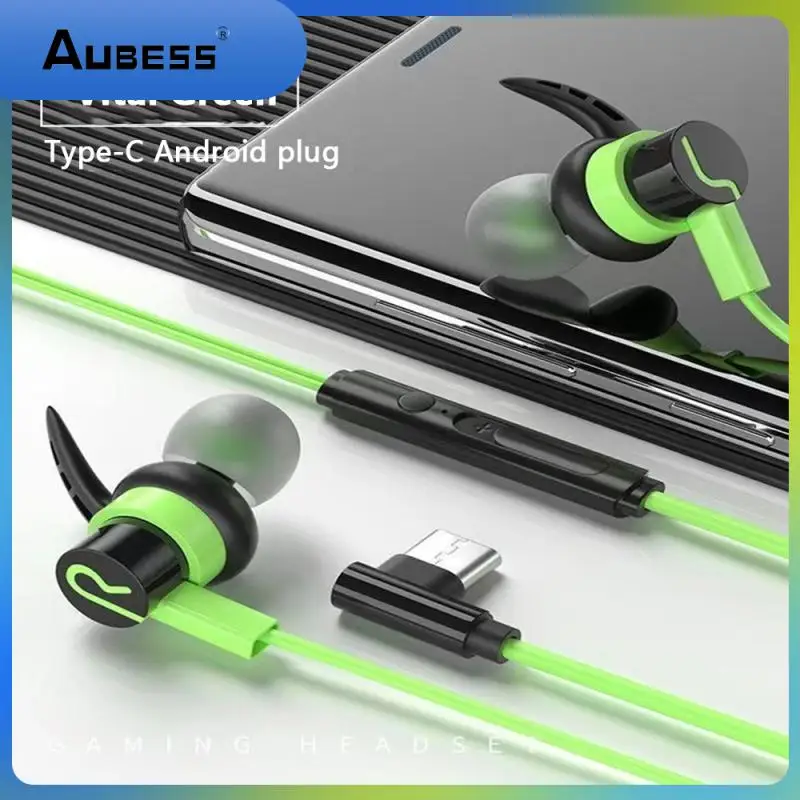 

Plastic Music Headphones Wired Headset With Microphone King Of Chicken Eating Gaming Headset Type-c Flat 1.2m Hifi 3.5mm