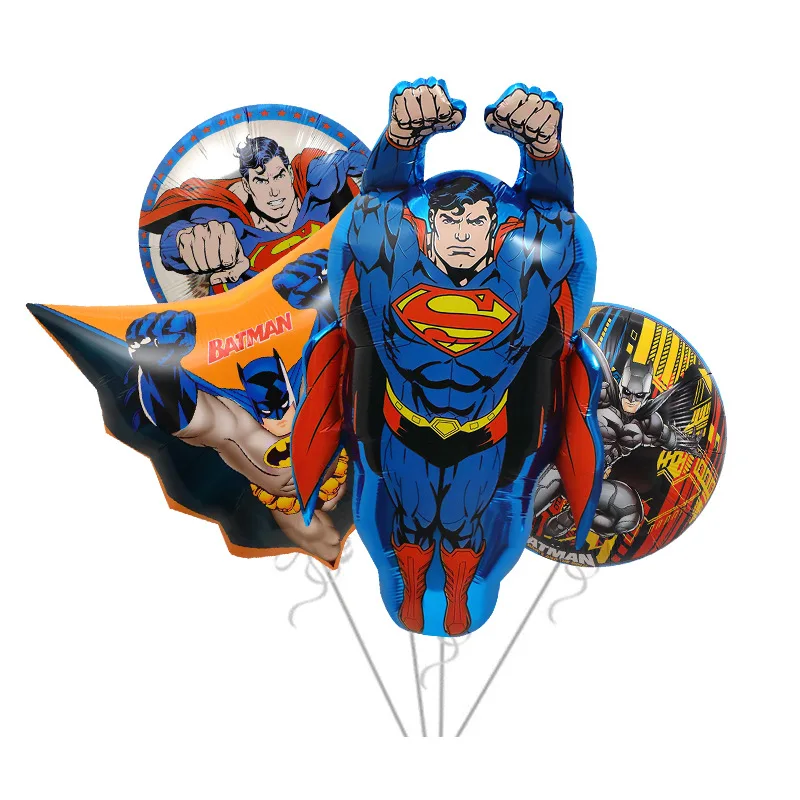 

Superman and Batman Film Balloons Children's Birthday Cute Cartoon Balloon Baby Shower Theme Party Cute Decoration Christmas Kid
