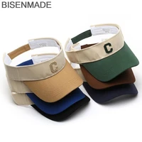 bisenmade visor cap for men and women simple letter c embroidery baseball cap outdoor sport summer sun hats 2022
