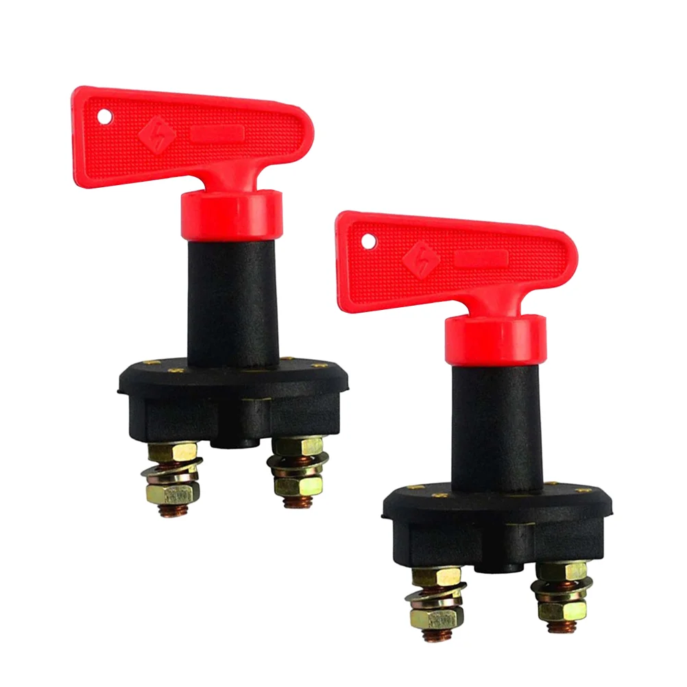 

2Pc Professional Anticreep Disconnect Isolator Master Kill Switch for Marine Boat Car Vehicles (Black and Red)