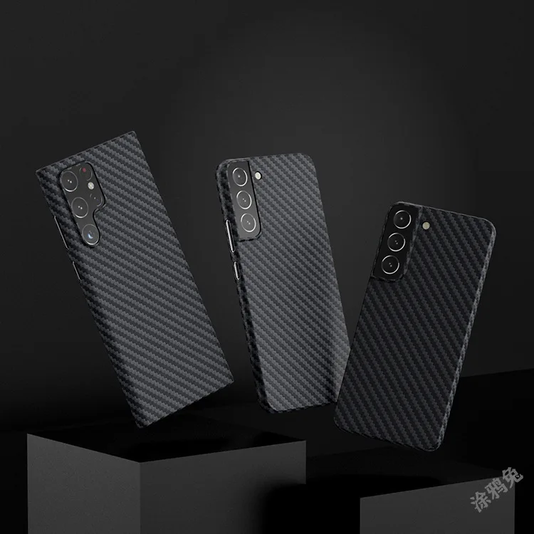 

For samsung Galaxy s22 pro phone case ultra-thin matte mini carbon fiber Kevla print PP semi-soft hard Cover