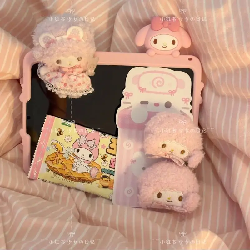 Kawaii Sanrio My Sweet Piano плюшевый круг для волос мультяшная розовая заколка с