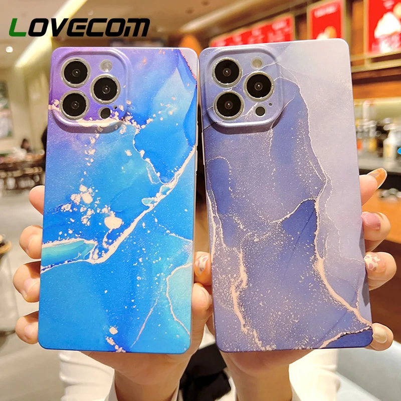

Винтажный градиентный мраморный защитный чехол для камеры для iPhone 13 Pro Max 12 Pro Max 11 Pro Max, противоударный мягкий чехол-бампер