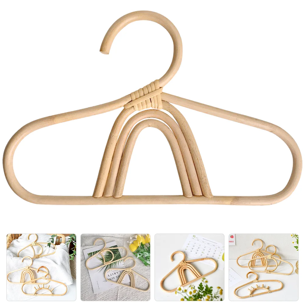 

Rattan Kid Hanger Baby Closet Organizer Hanger Nursery Clothes Hanger Baby Hanger