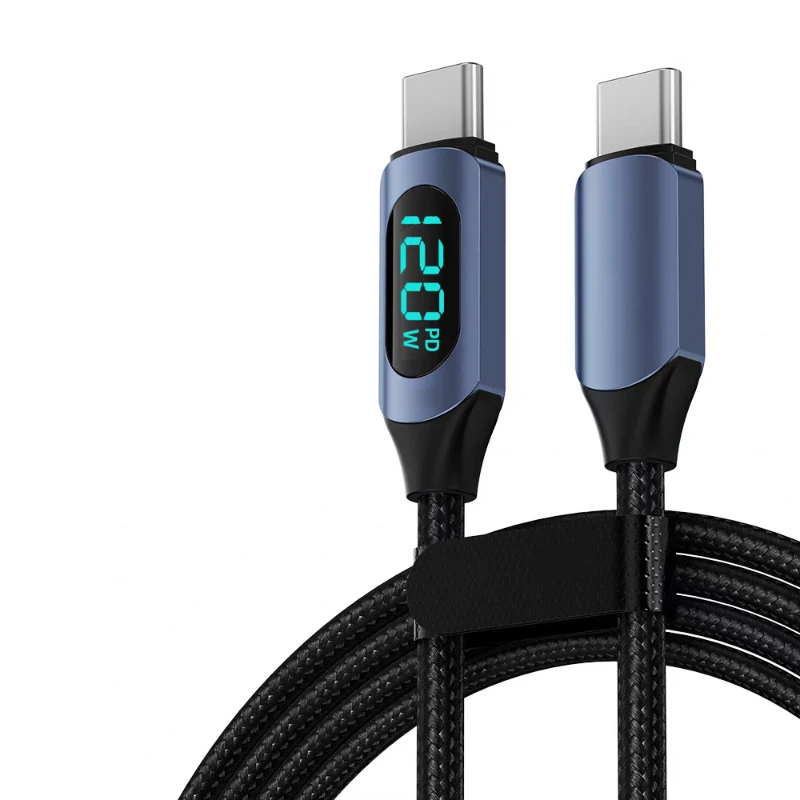 Фото USB C-кабель для передачи данных PD 120 Вт, шнур для быстрой зарядки телефона, зарядное устройство для iPhone 17 16 15 Samsung Huawei Macbook C To C, кабель для быстрой зарядки №5
