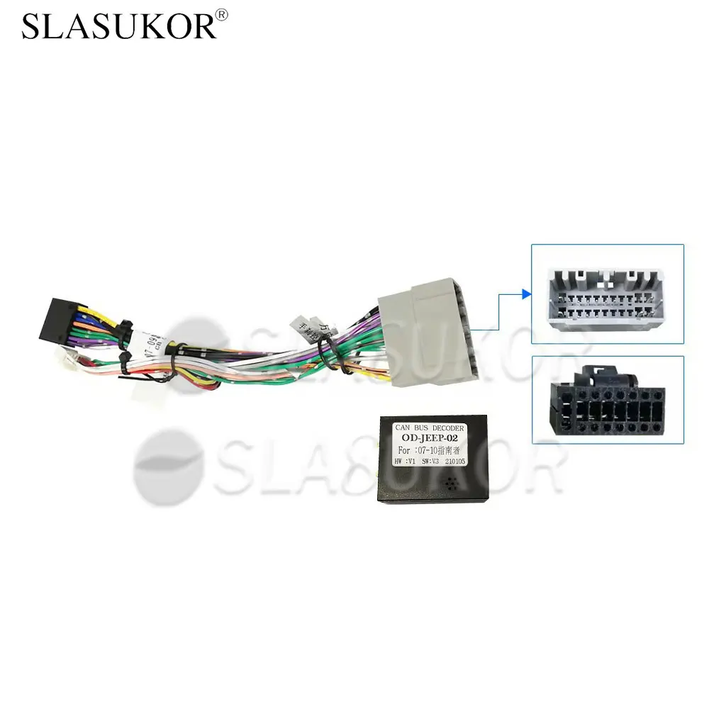 16-контактный автомобильный радиокабель с CAN Bus Box Canbus для Dodge Caliber Jeep Compass Jeep Grand Cherokee WK Canbus кабель