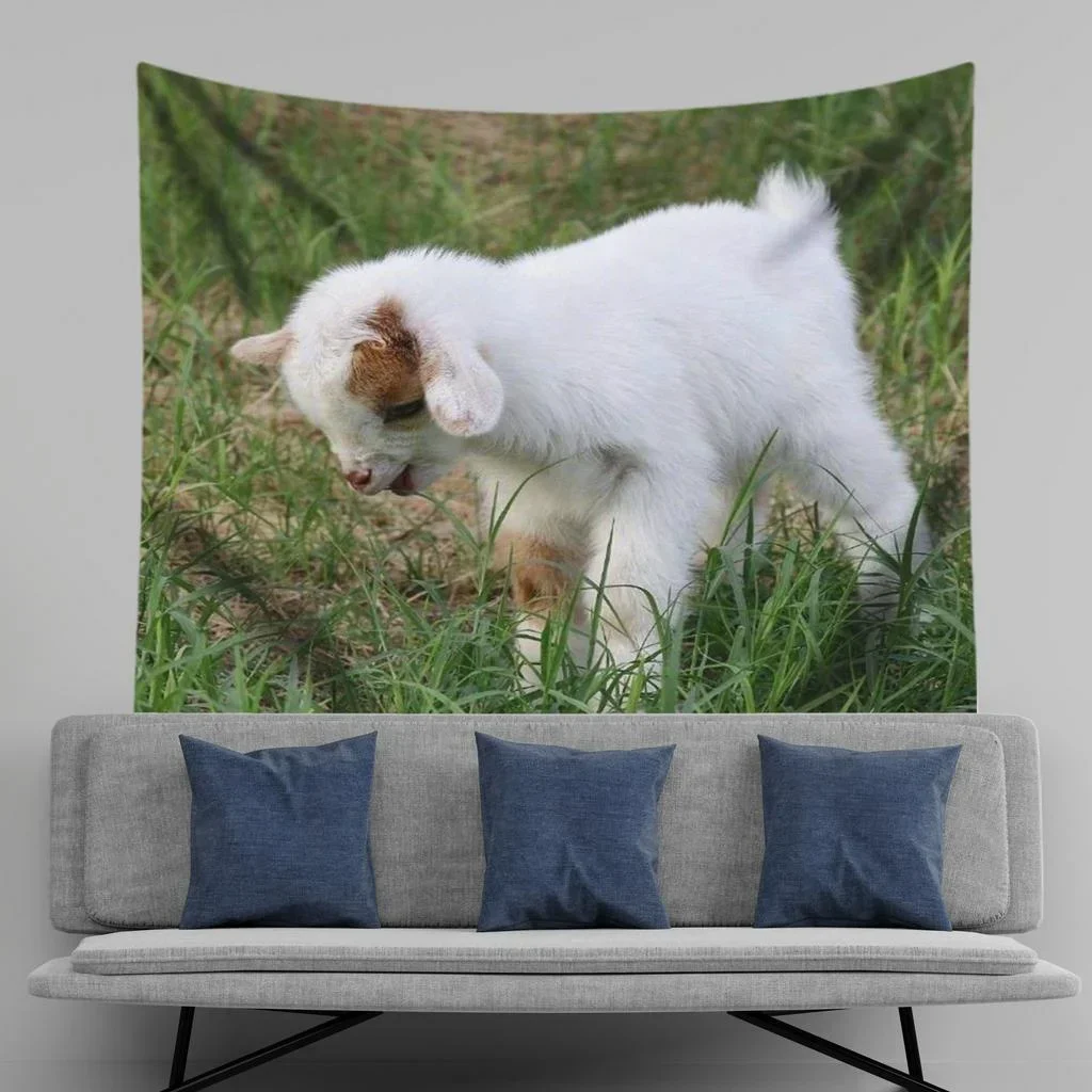 Гобелен Настенный Декор Милые Животные Собака Овцы Спальня Гостиная Корги