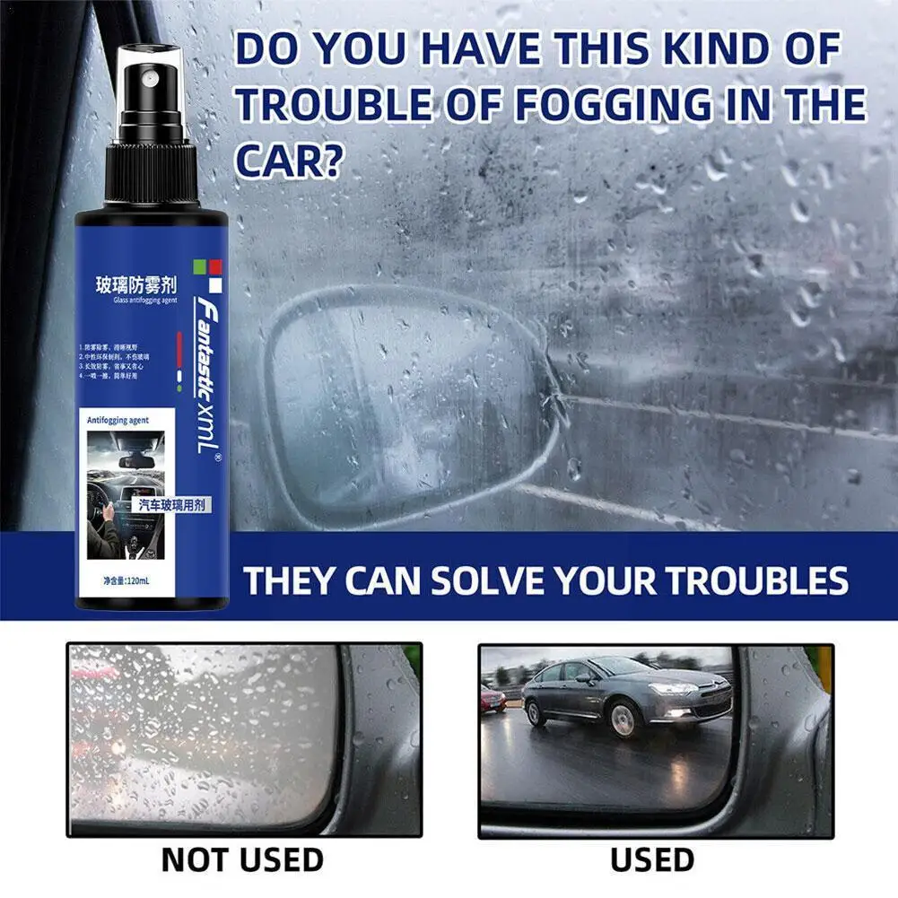 

120ml Car Window Glass Film Rainproof Antifogging Coating Agent Waterproof Coating Spray For Windshield Rearview Mirror S1r8