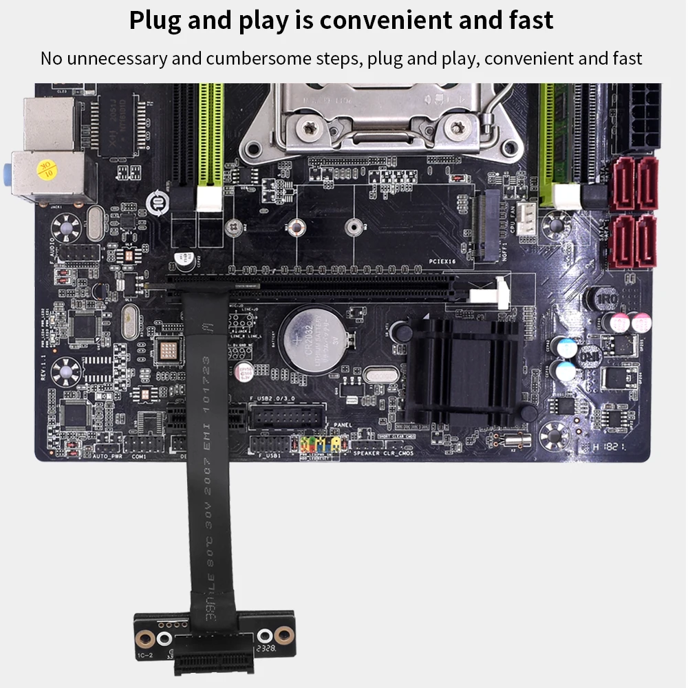 Кабель TISHRIC PCIE3.0 1X к X1 120 мм