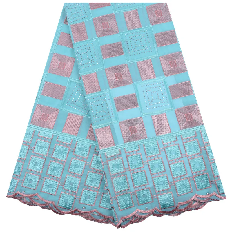 Нигерийская Швейцарская Хлопковая Кружевная Ткань С Вышивкой Камнями