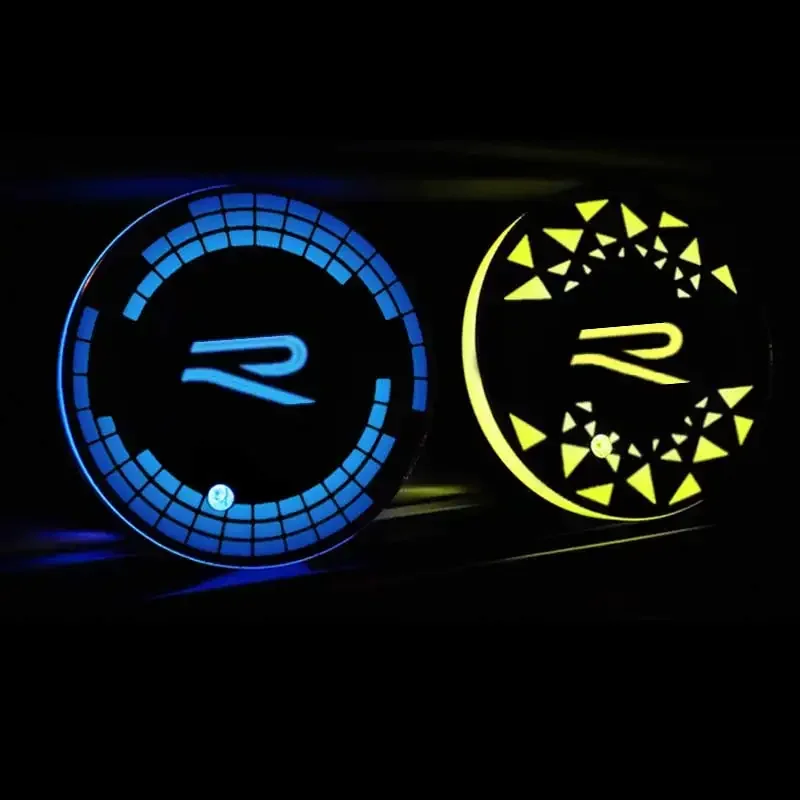 Красочные меняющиеся огни светодиодный автомобильный коврик для чашки с водой USB