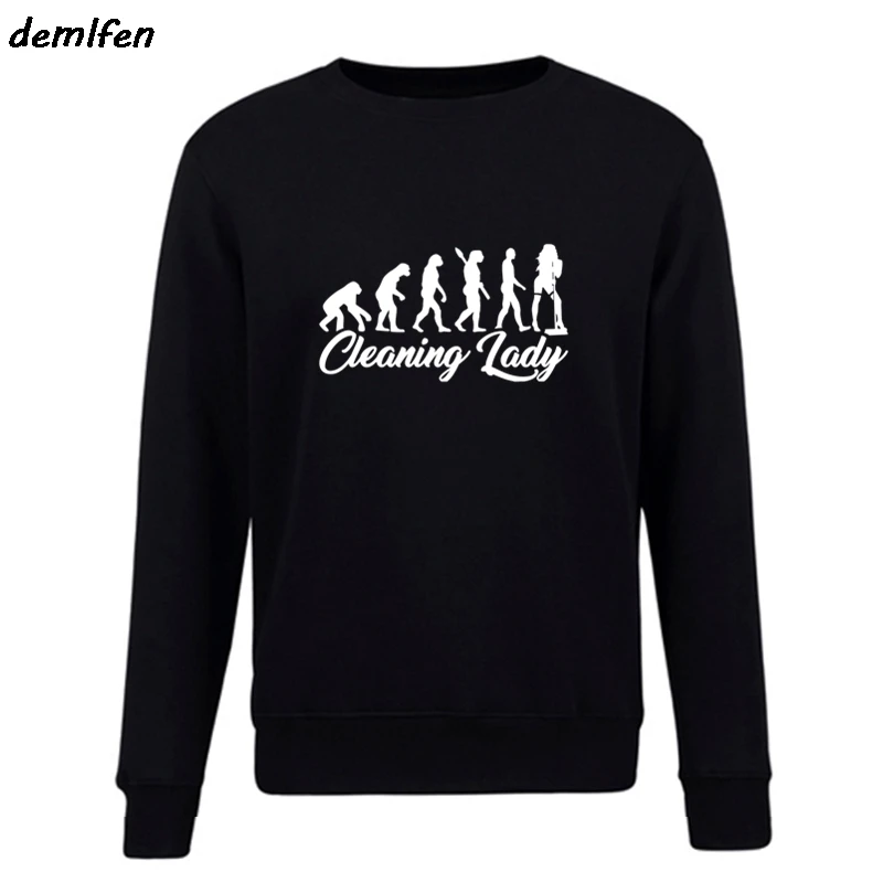 

New Evolution Sexy Cleaning Lady Print hoodie men's Funny Design Pullover Fleece Sweatshirt hip hop Coat Tops