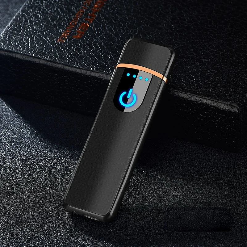 

USB Rechargeable Metal Lighter Windproof Touch Sensor Heating Wire Cigarette Accessories