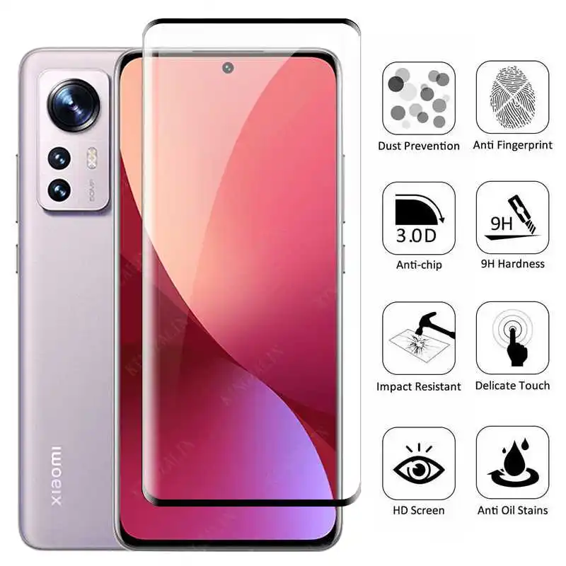 

Изогнутое закаленное стекло для защиты экрана Xiaomi Mi 12 Pro
