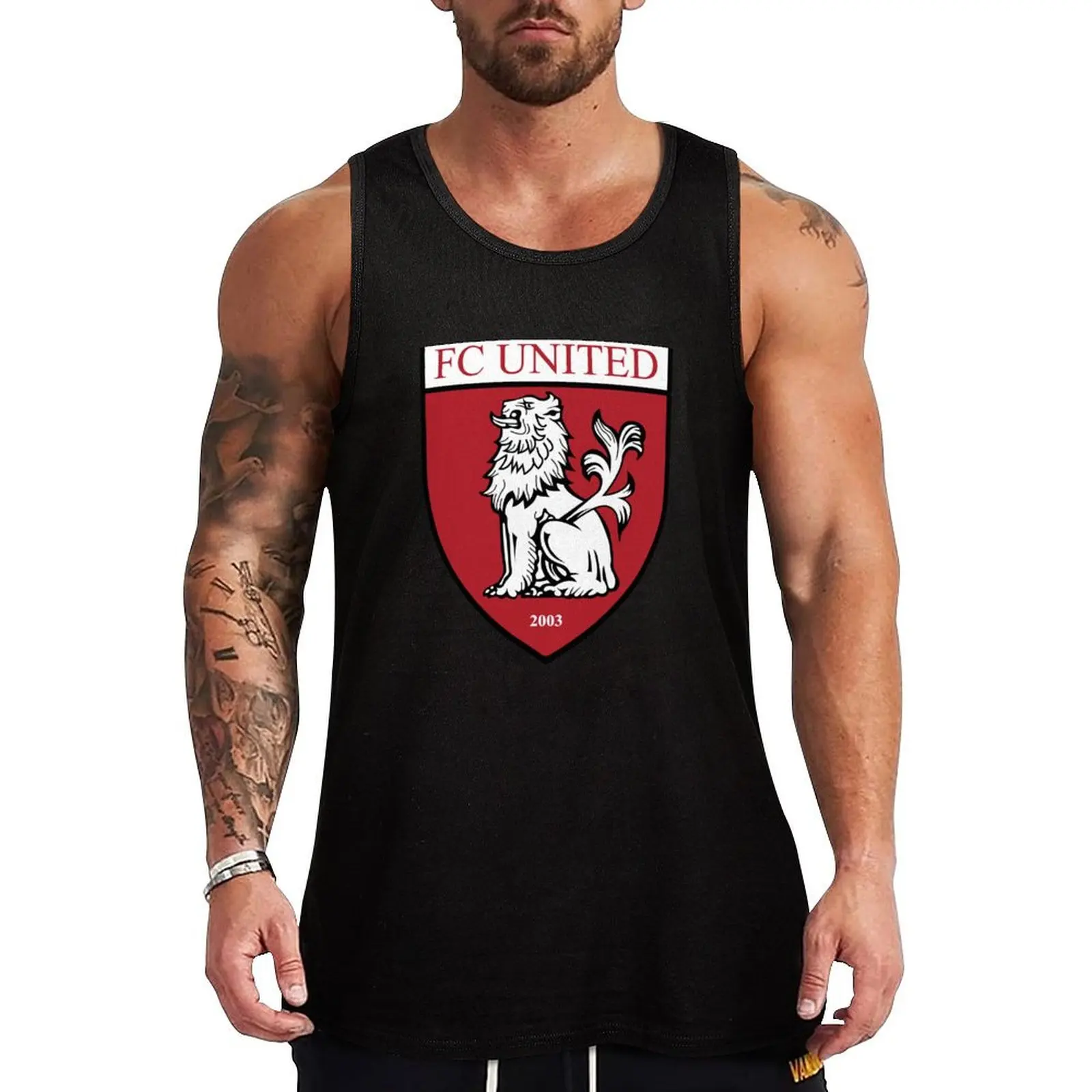 Фото Chicago FC United с логотипом usl Tank Top хлопковые футболки мужские Жилет №1