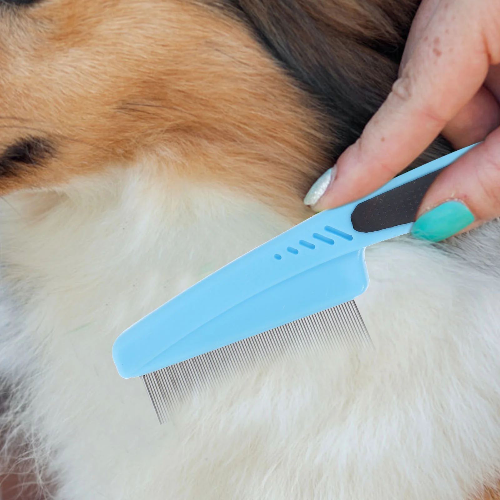 Расческа с мелкими зубьями из нержавеющей стали перхоть для кожи головы