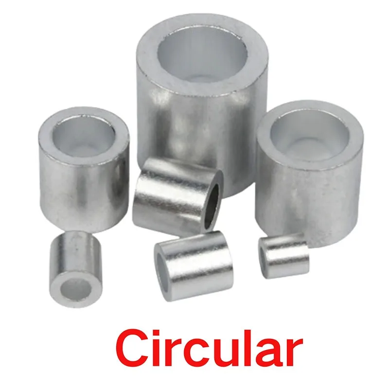 Обжимной фиксированный рукав для троса, фиксирующий зажим, овальный круглый 8-тип, алюминиевый зажим, соединительный круг, фиксированная пряжка 0,5/0,8/1 ~ 16 мм