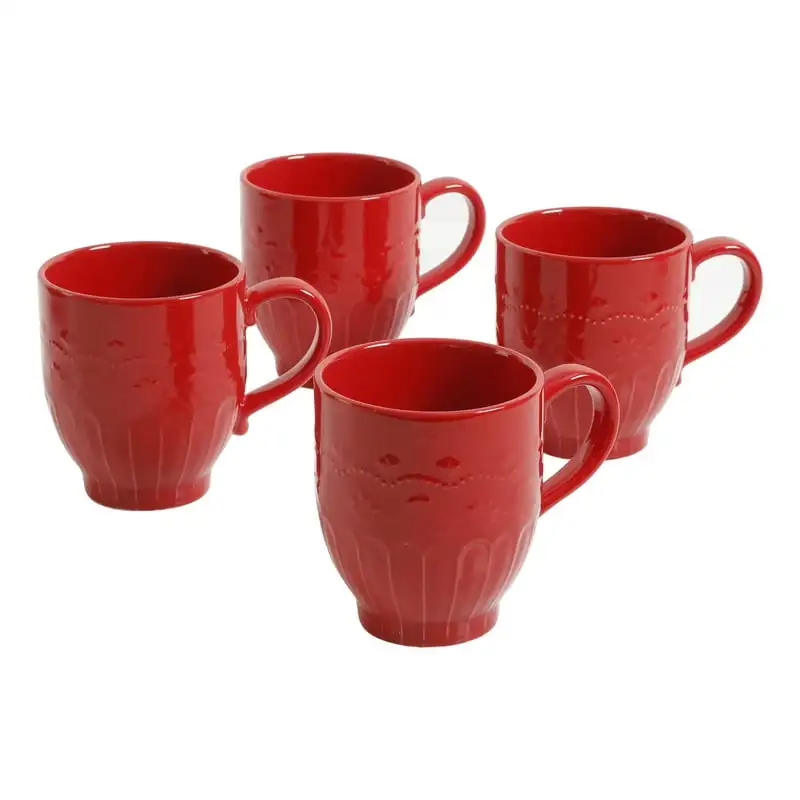 

17-Ounce Red Mugs, 4-Pack Sublimations blanks Plastic cup with lid and straw Espresso cup Sailor moon Tiki mugs cocktail тер