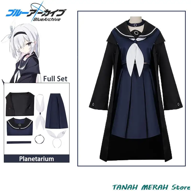 

Blue Archive Cos Planetarium Cosplay Costumes Game Role-Playing Women's Full-Skirted Trench Coat Costume Halloween Party Clothes