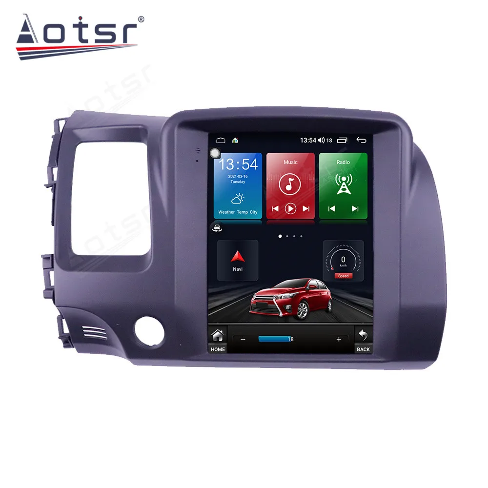 

9.7" Car Radio Multimedia Player For Honda Civic 2006 - 2009 2010 2011 2012 Stereo Android 10 6+128G Auto GPS Navigation Carplay