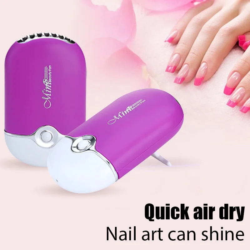 

Fan USB Mini Air Conditioning Blower Quick Dryer For Eyelash Extension & Nail Polish Rechargeable Quick Dry Pocket Cooling Fan