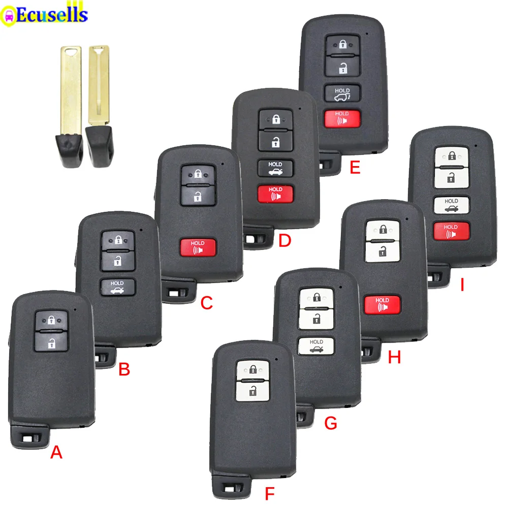 Замена 2/3/4 кнопок умный дистанционный ключ оболочка чехол Брелок для Toyota Avalon Camry