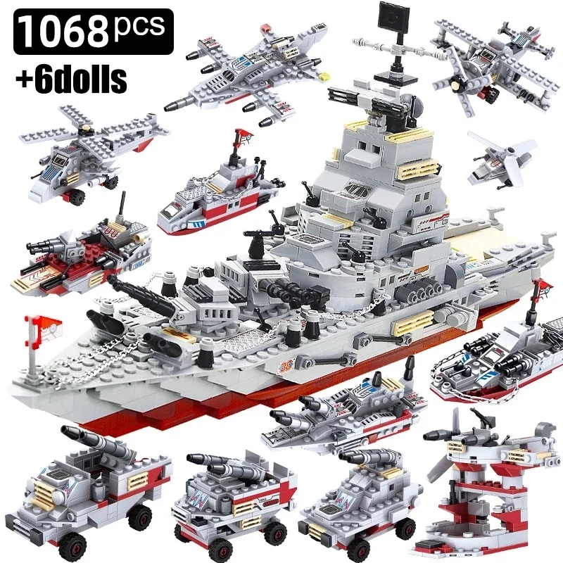 Совместим с конструктором Lego Military Warship боевой круизный лайнер строительные блоки