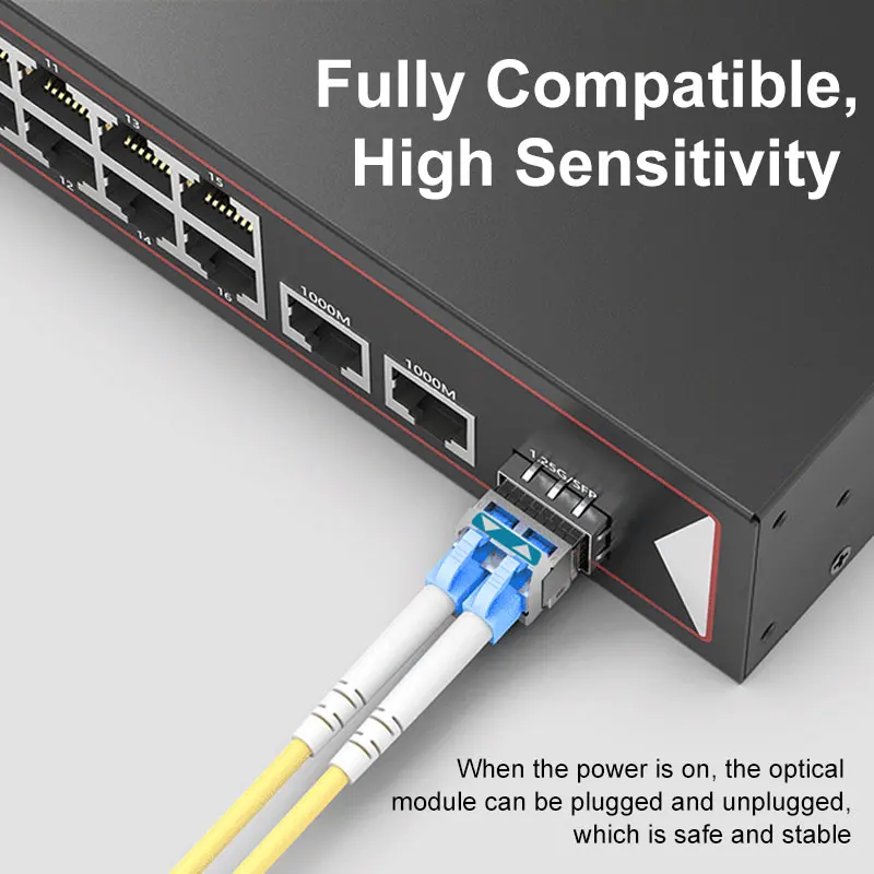 10G Singlemode Duplex SFP+Module 5/10/40Km SM LC Optic module 1310/1550nm Transceiver Compatible With TP-link/Mikrotik/Cisco etc