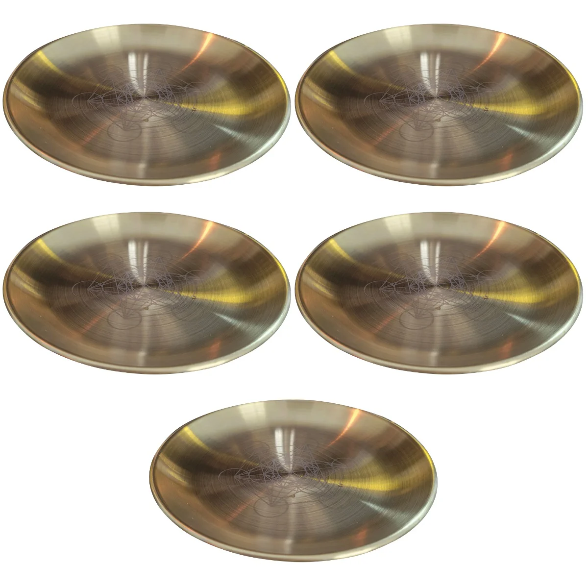

5pcs Alloy Plate Holder Decorative Metal Tarot Ceremony Holder Stand