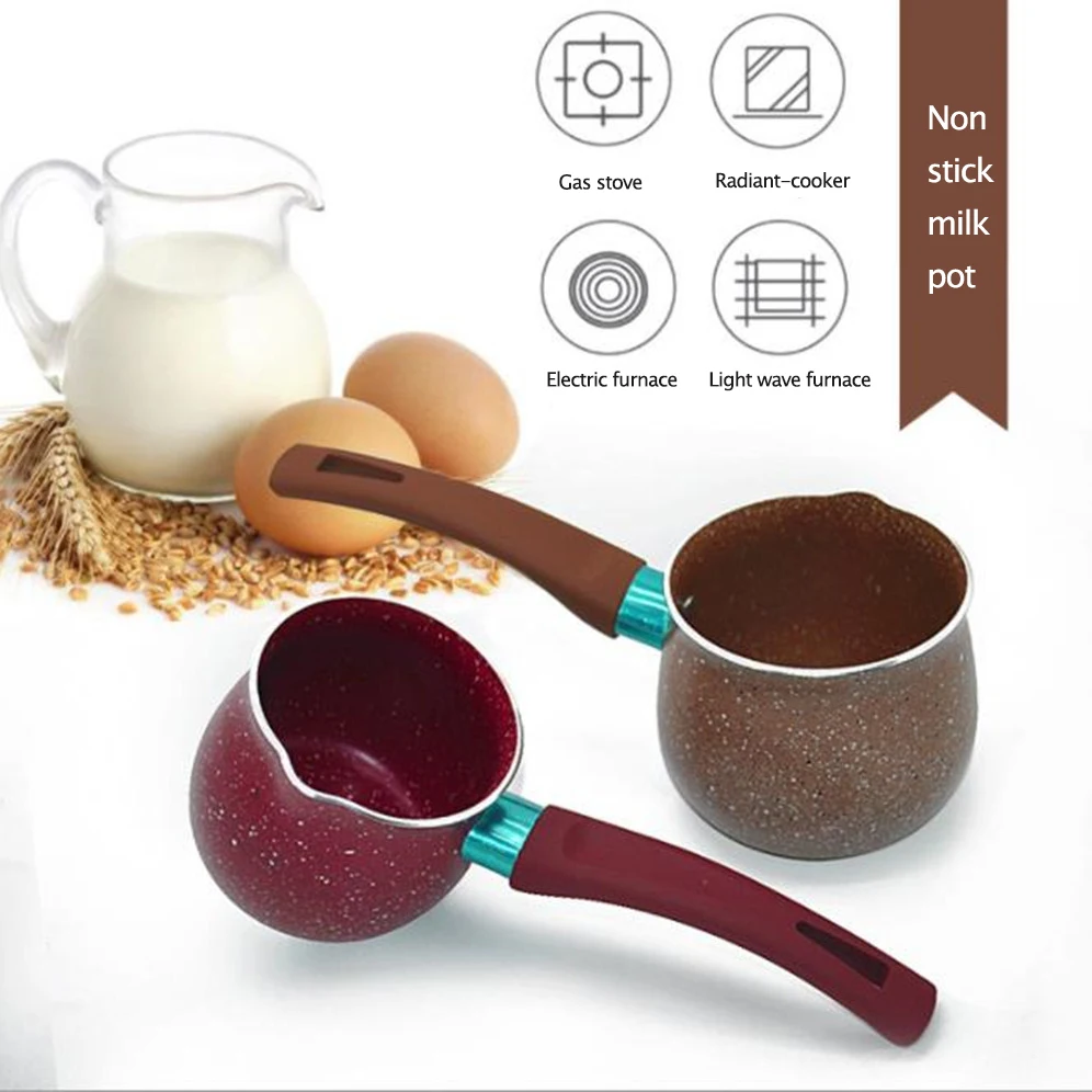 

NEW 2023 Marble Aluminum Alloy Small Milk Pot Anti Scalding Non Stick Coffee Pot Thickening
